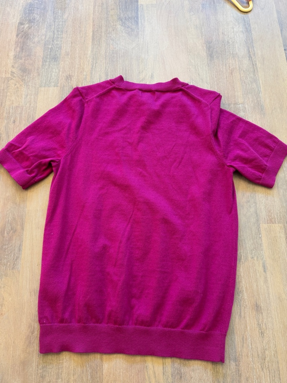 J.Crew Short Sleeve Sweater Top Pink Magenta Lightweight Knit Size Small - Picture 6 of 6